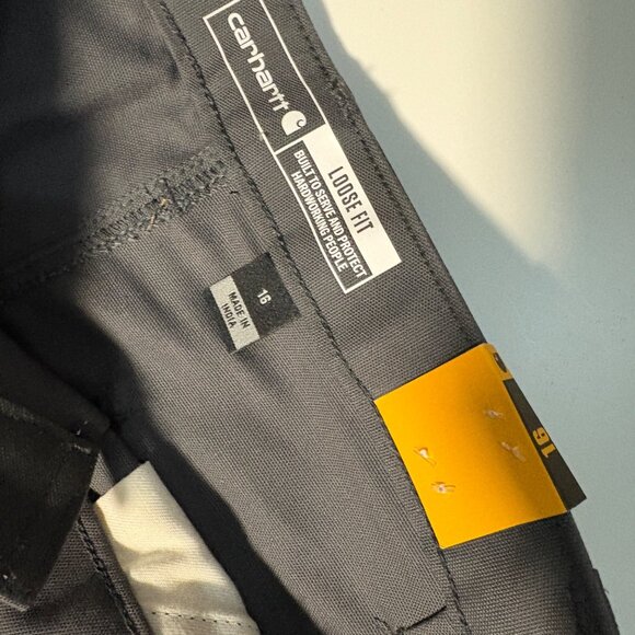 Carhartt Womens Loose Fit Canvas Work Shorts Size 16 Gray - Picture 4 of 5